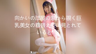 向かいの部屋の窓から覗く巨乳美女の着替え姿に見とれていると…3